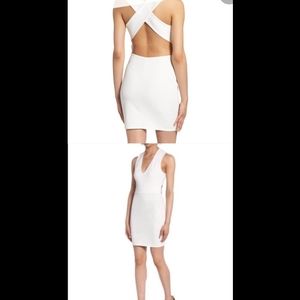 White Bodycon Backless Strappy Dress NWT
